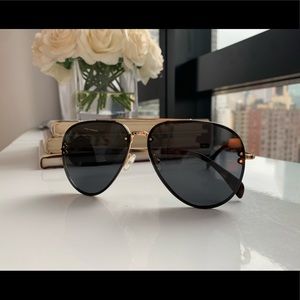 Celine Metal Aviator Sunglasses /Gold Hardware